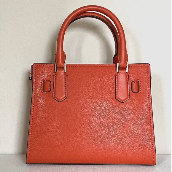 New Michael Kors Hamilton Small Leather Satchel Red Clay - Picture 7 of 7